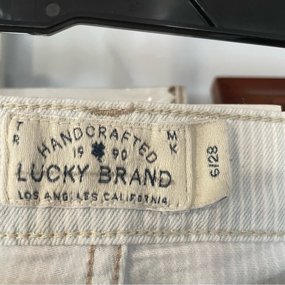 Lucky Brand Women's 6 Charlie Capri 28 Pinstripe Nautical Sailor Pants - Picture 4 of 10